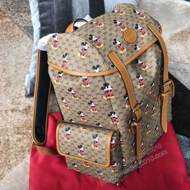 Gucci背包 古馳新款女包 原廠皮 古銅五金 Gucci新款米奇雙肩包 552884米奇  gdj1070